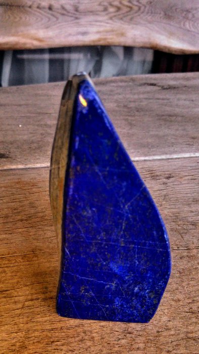 青金石 - 宝蓝色 自由形式 - 高度: 14 cm - 宽度: 6 cm- 730 g