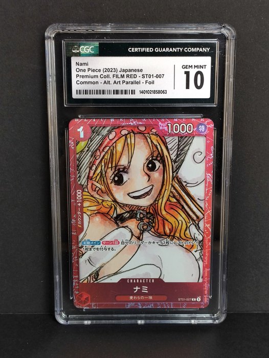 One Piece card Game Japanese Graded card - Premium Collection Film Red - Nami Alt Art - CGC 10