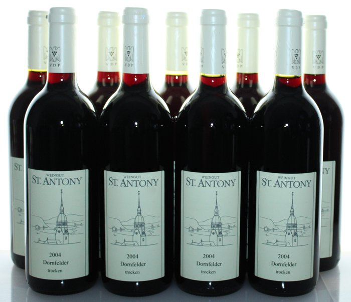 2004 VDP Weingut St. Antony, Dornfelder Rotwein trocken (dry) - 莱茵黑森 - 9 Bottles (0.75L)