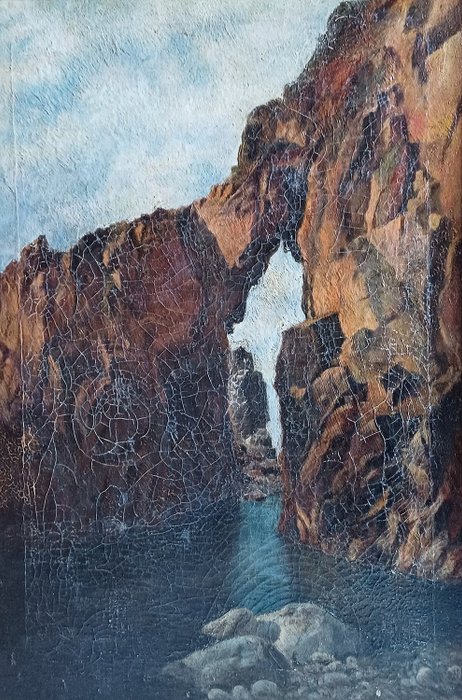 Giacinto Gigante (1806 – 1876), Attrib. - Paesaggio costiero