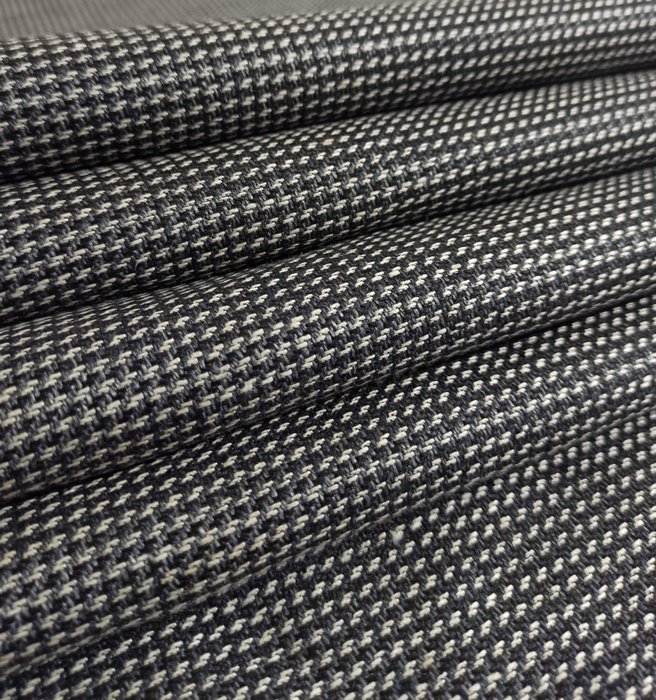 650 x 160 cm - Prezioso tessuto Jacquard in lino, seta e lana - Tecido para estofos  - 650 cm - 160 cm