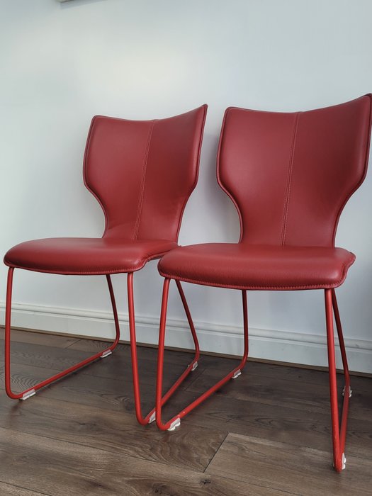 Bert Plantagie - Chair (2) - Joni - Leather, Metal
