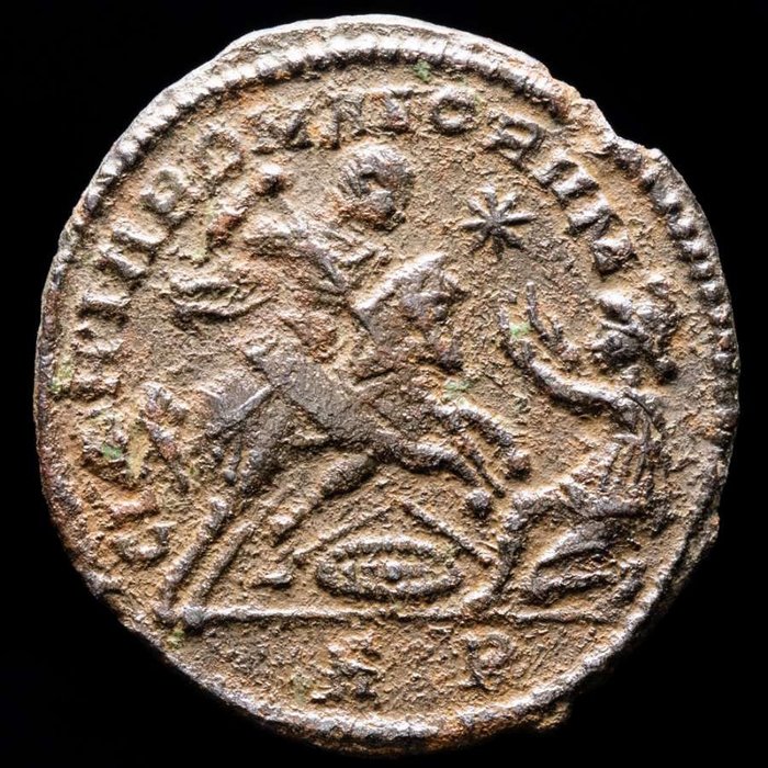 羅馬帝國. 君士坦提烏斯二世 (AD 337-361). Maiorina Rome mint (350 A.D.). GLORIA ROMANORVM - ☆. Very rare  (沒有保留價)