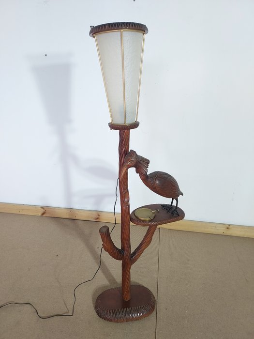 Floor lamp - Brass, Wood