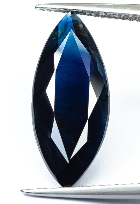 Keine Reserve – Deep Blue Saphir - 9.98 ct