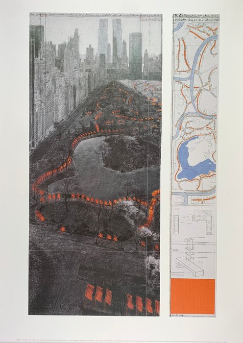 Christo (1935-2020) - The Gates XXXVII (102 x 72 cm) Offsetprint Artprint