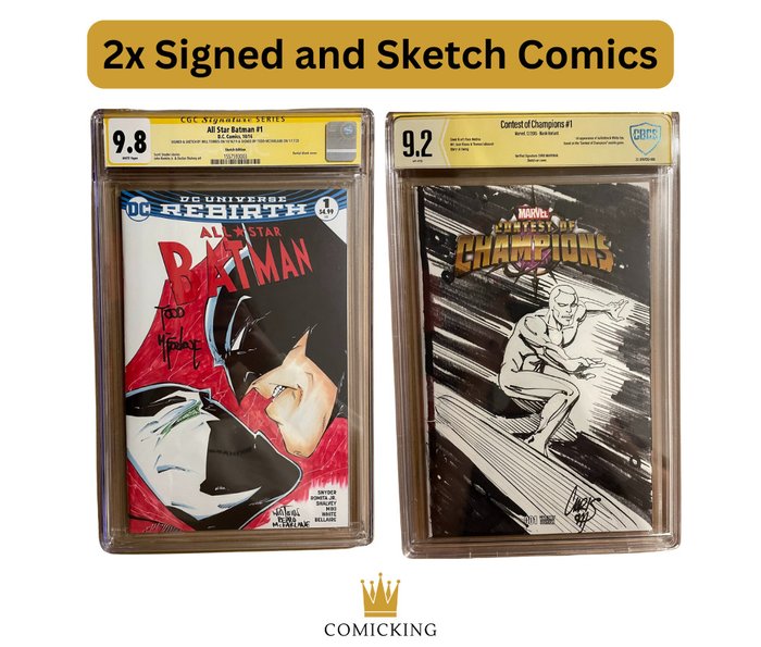 2x Signed and Sketched Comics - Signed & Sketched by Chris Marrinan | 1st appearance of Guillotine & White Fox | Signed by Todd - 2 Comic