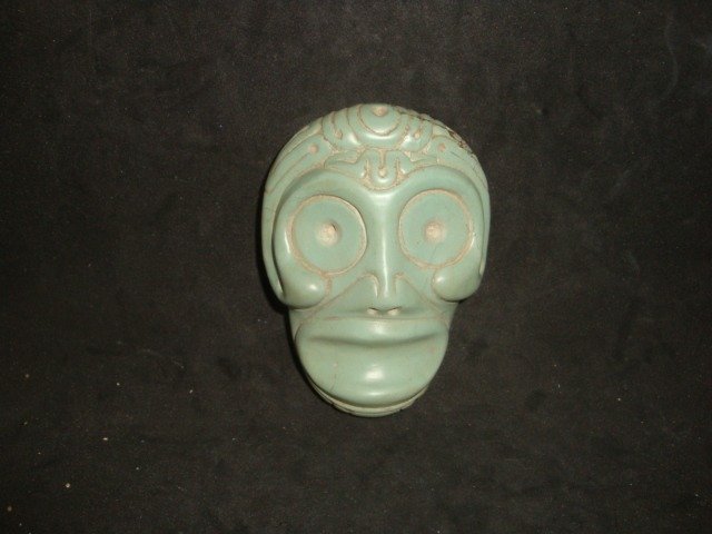 泰諾文化 皮埃爾 死亡紀念面具面具文化 - 10 cm  (沒有保留價)