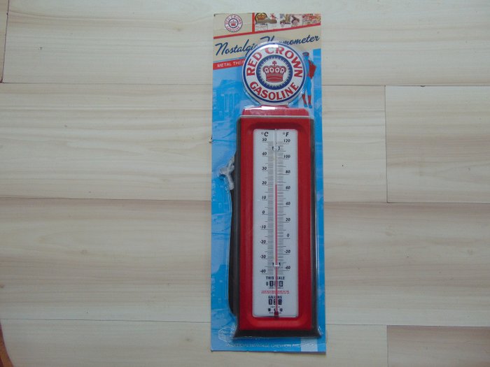 Thermometer - Chevron Red Crown Gasoline.