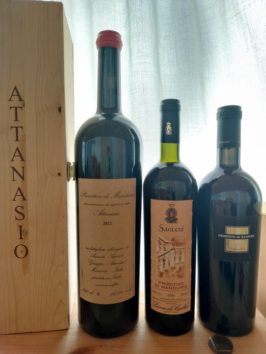 2012 Attanasio, 2017 Sessantanni & 2000 Santera - Puglia DOP - 1 x 1,5l & 2 x 0,75l