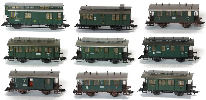 Fleischmann H0轨 - 5050/5051/5052 - 模型火车客运车厢 (9) - DB, DRG