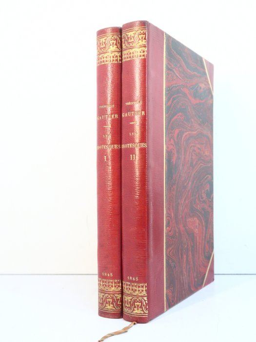 Théophile Gautier [Reliure en maroquin - Ex-libris d'Emile Henriot] - Les Grotesques - 1844-1845