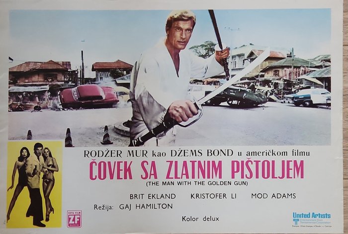  - 海报 007 James Bond The Man with the Golden Gun lot of 2 original movie posters
