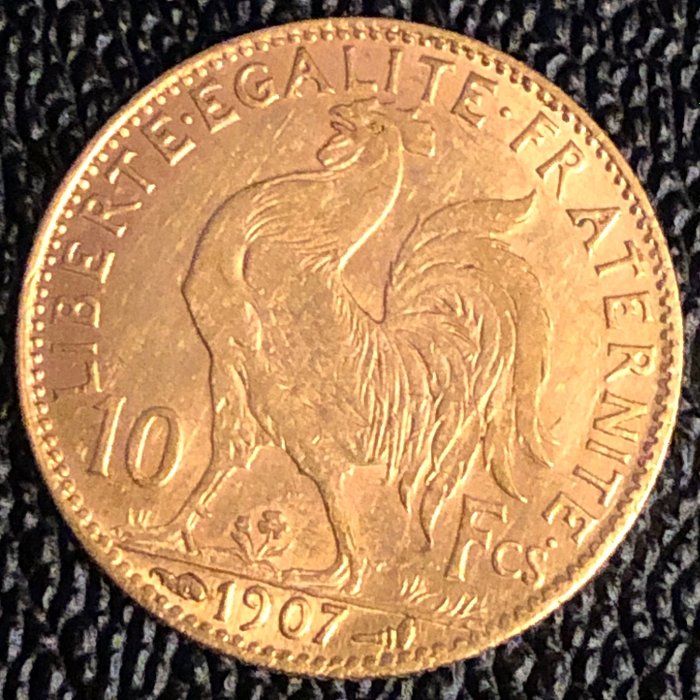 法国. Third Republic (1870-1940). 10 Francs 1907 Marianne  (没有保留价)