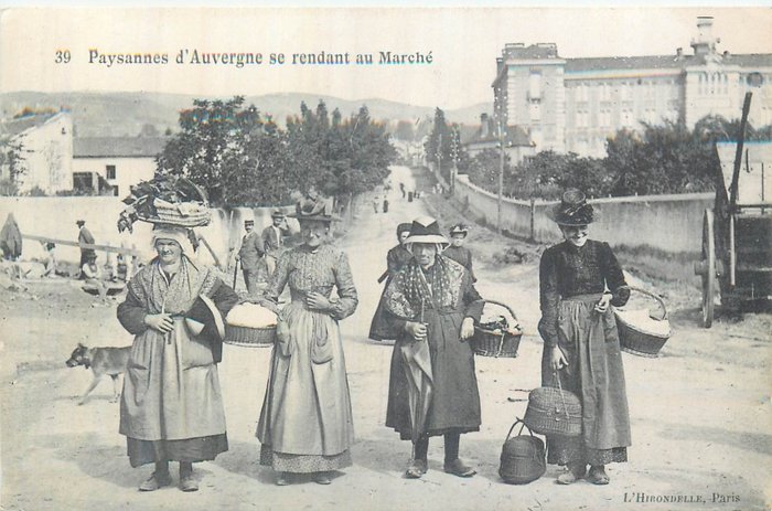 法國 - Department 63 Puy de dôme - “傑出”婦女前往市場、餐具工廠、 - 明信片 (10) - 1900-1930