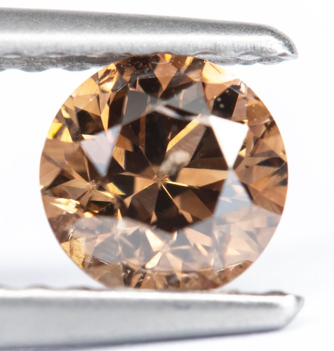 Diamond - 0.54 ct - Natural Fancy Deep Orangy Brown - SI2 *NO RESERVE*