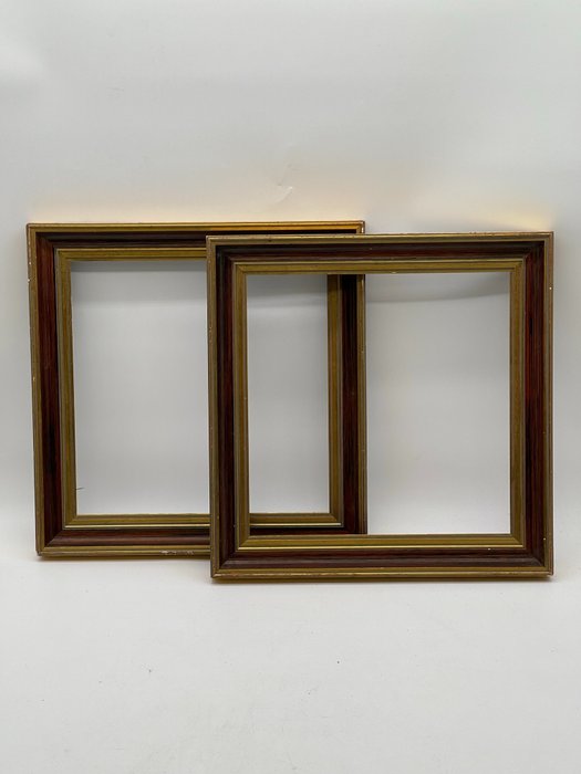 群架 (2)- 一套舊鍍金木框  - 木