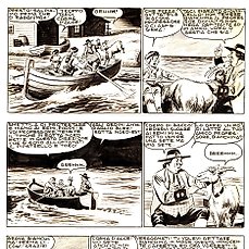 EsseGesse - 1 Original page - il Grande Blek #33 - la banda del Pipistrello - 1956 Comic Art