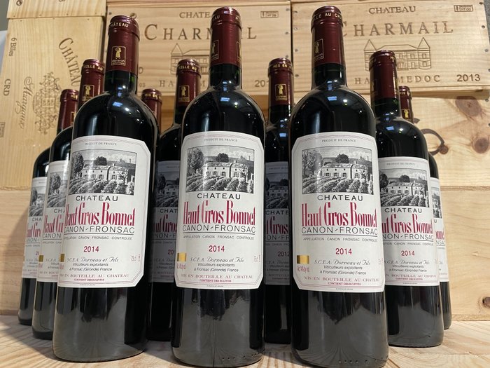 2014 Chateau Haut Gros Bonnet 'Cuvée Vieilles Vignes' - chanoine Fronsac - 12 Bouteilles (0,75 L)