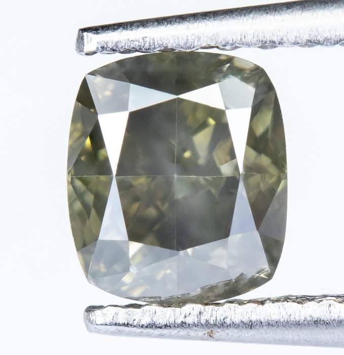 Diamond - 0.83 ct - Natural Fancy Deep Grayish Green - SI2 *NO RESERVE*