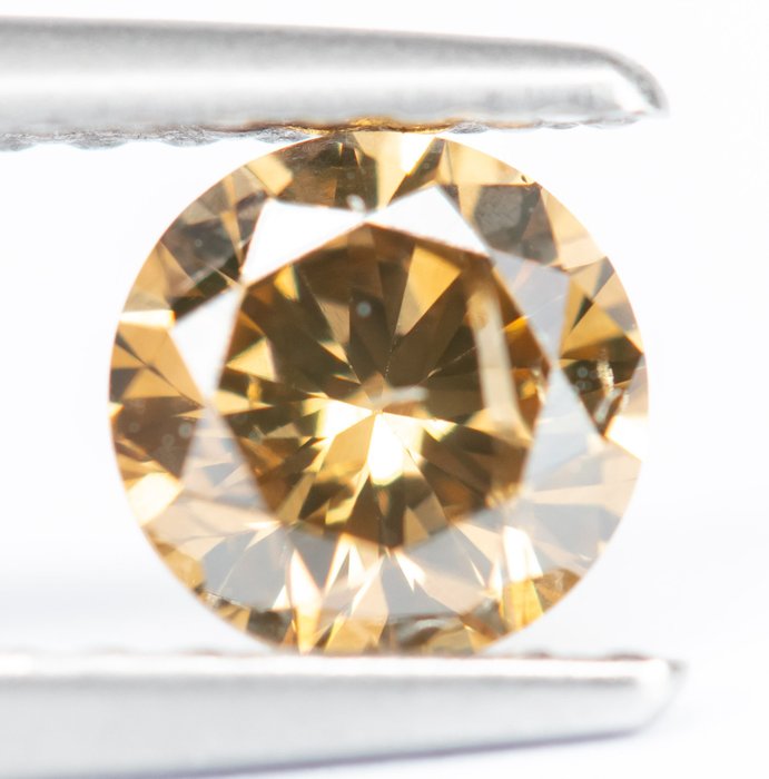 Diamant - 0.50 ct - Natural Fancy Galben maroniu intens - I1 *NO RESERVE*