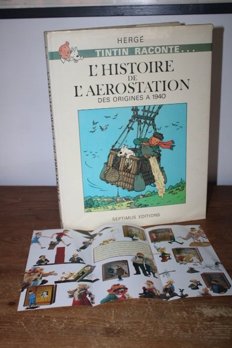 Tintin raconte... T5 - L'Histoire de l'aérostation - Des origines à 1940 - C +. jaquette - 1 Album - Första upplagan - 1980