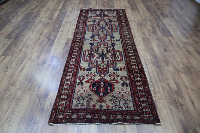 伊朗復古網布 - 長條地毯 - 316 cm - 109 cm