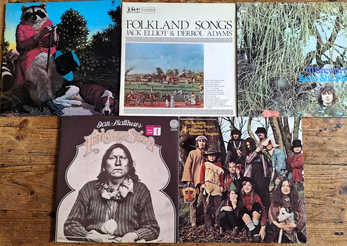 J.J. Cale, IAN MATTHEWS - Useita taiteilijoita - lot of 5 FOLK (-ROCK) vinyl a.o. Ian Matthews Vertigo Swirl - Useita teoksia - LP-albumit (useita esineitä) - 1969