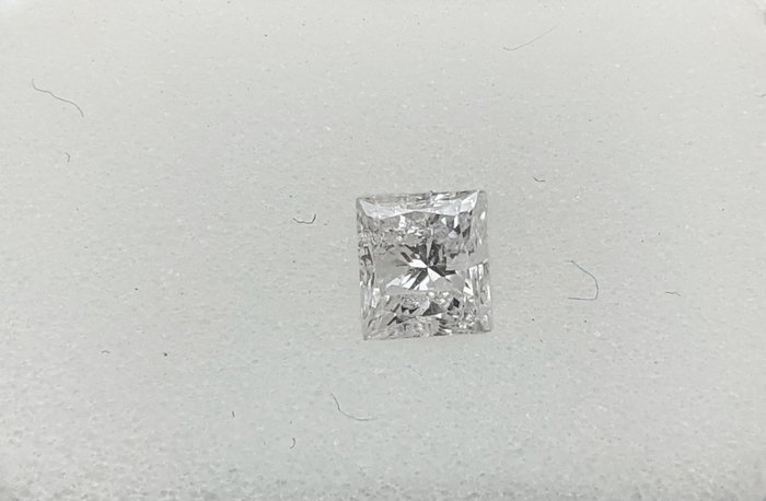 钻石 - 0.38 ct - 公主方形 - G - I1 内含一级, No Reserve Price