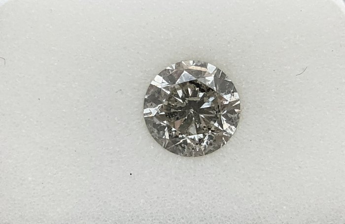 鑽石 - 1.00 ct - 圓形 - K(輕微黃色、從正面看是亮白的) - SI3, No Reserve Price