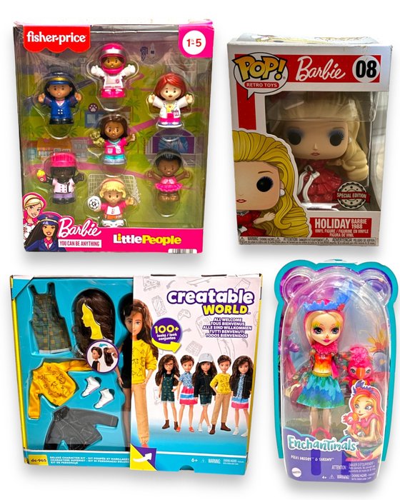 Mattel, Funko, Fisher-Price  - Poupée Little People, Enchantimals, Funko en Creatable World