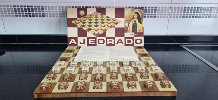 Σετ σκακιού (1) - Ajedrez vintage premiado internacionalmente: " AJEDRADO" - Γίνομαι μια μάζα