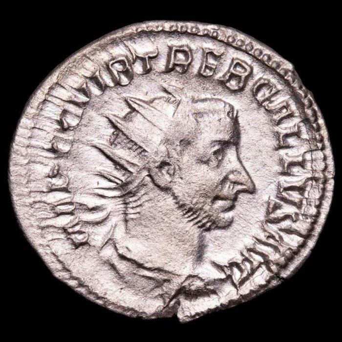 Império Romano. Treboniano Galo (251-253 d.C.). Antoninianus Rome mint. LIBERTAS AVGG, Libertas standing left with pileus and sceptre.  (Sem preço de reserva)