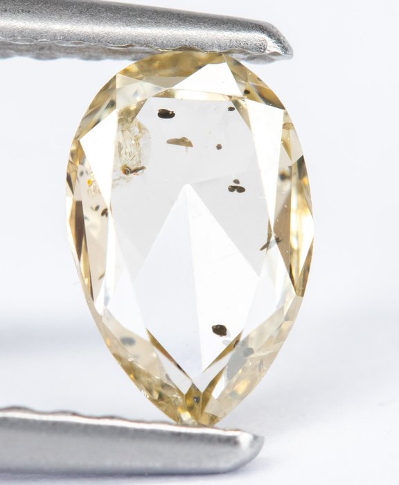 Diamante - 0.49 ct - Amarillo parduzco claro natural - I1 *NO RESERVE*