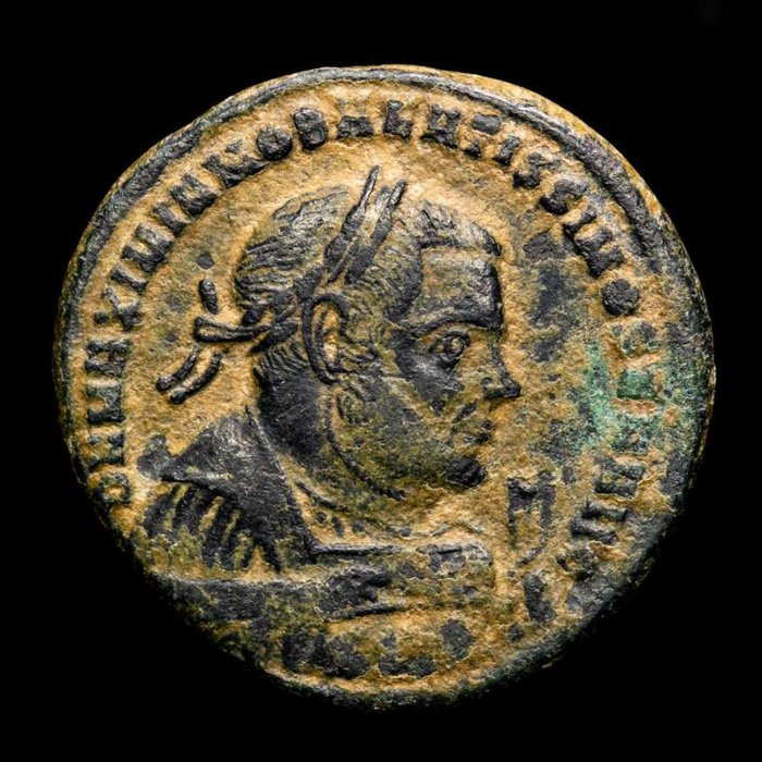 Impreiu Roman. Maximian (AD 286-305). large follis Abdication issue, Aquileia. PROVIDENTIA DEORVM QVIES AVGG. Rare  (Fără preț de rezervă)