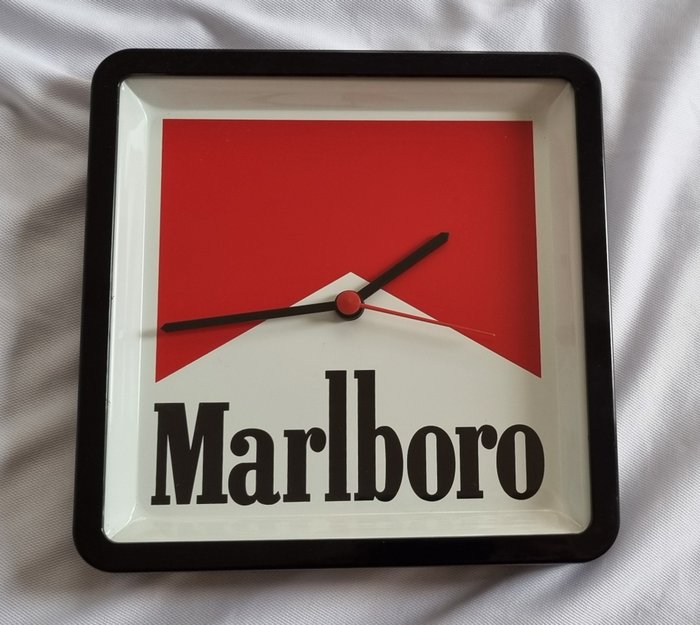 Ρολόι τοίχου - Ρολόι τοίχου - Marlboro - Πλαστικό, Γυαλί, Χάλυβας - 1980-1990