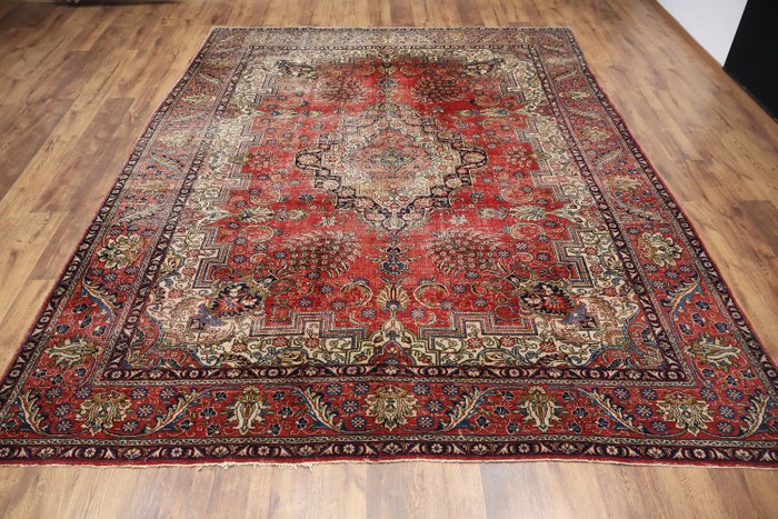 Antique Vintage Tabriz Iran - Carpet - 396 cm - 300 cm