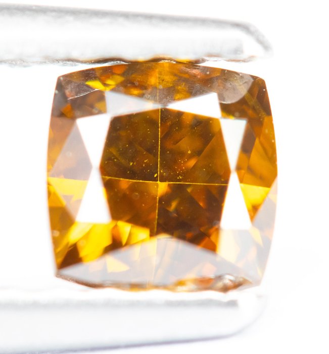 Gyémánt - 0.48 ct - Természetes díszes mély sárgás narancs - SI1 *NO RESERVE*