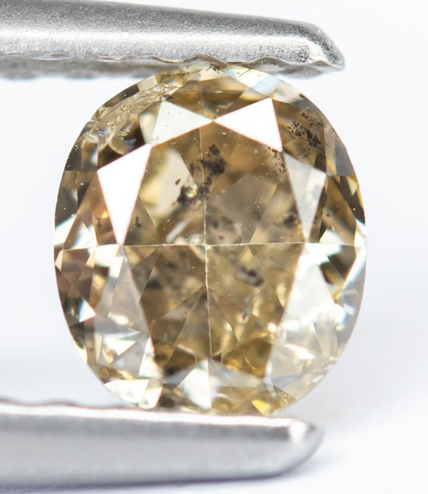 Diamant - 0.46 ct - Natürliches Fancy-Gelbbraun - I1 *NO RESERVE*