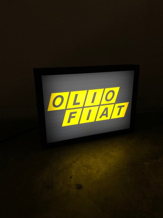 Znak oświetlony - Fiat - Olio Fiat Illuminated sign