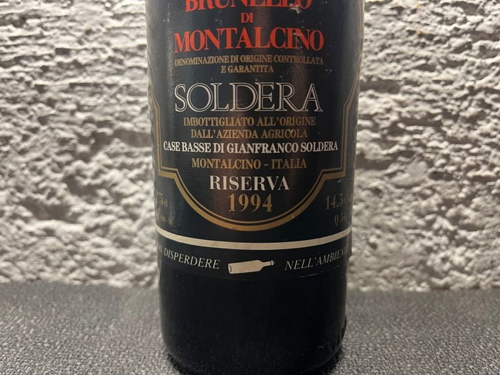 1994 Gianfranco Soldera, Case Basse - Toscana Riserva - 1 SticlÄƒ (0.75L)