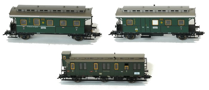 Fleischmann H0 - 5065/5066/5067 - Carrozza passeggeri di modellini di treni (3) - DB, DRG
