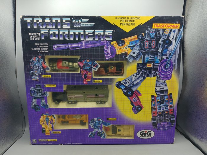 Gig Giocattoli  - Figurka Transformers Pentacar Vintage anni '80, Completo: Scatola, istruzioni