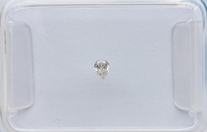 Fără preț de rezervă - 1 pcs Diamant  (Natural)  - 0.03 ct - Pară - F - SI1 - IGI (Institutul gemologic internațional)
