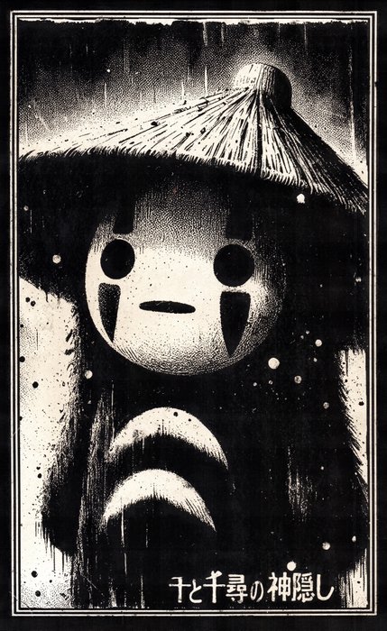 Æ (XX-XXI) - Ghibli’s “No-Face Kaonashi”, (2023) |Signed & CoA
