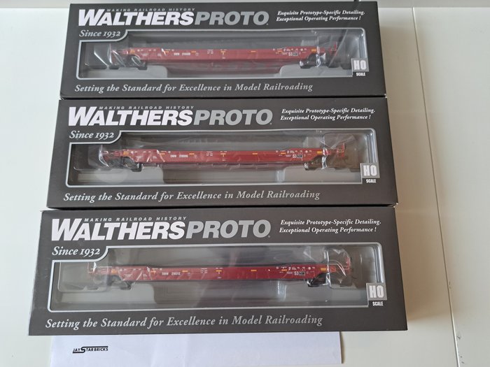 Walthers H0 - 920-109043/920-109044/920-109042 - Model train freight carriage (3) - 3 freight wagons - St. Mary's Railway West