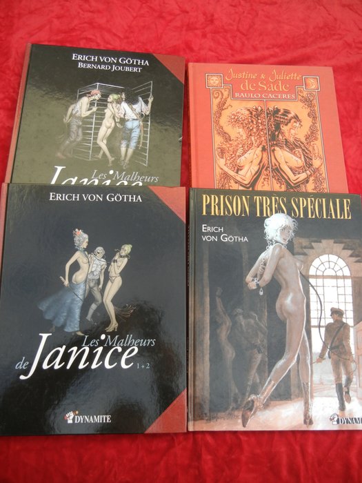 Janice/Justine de sade - lot érotique - 4 Album - First edition/reprint - 2007/2013