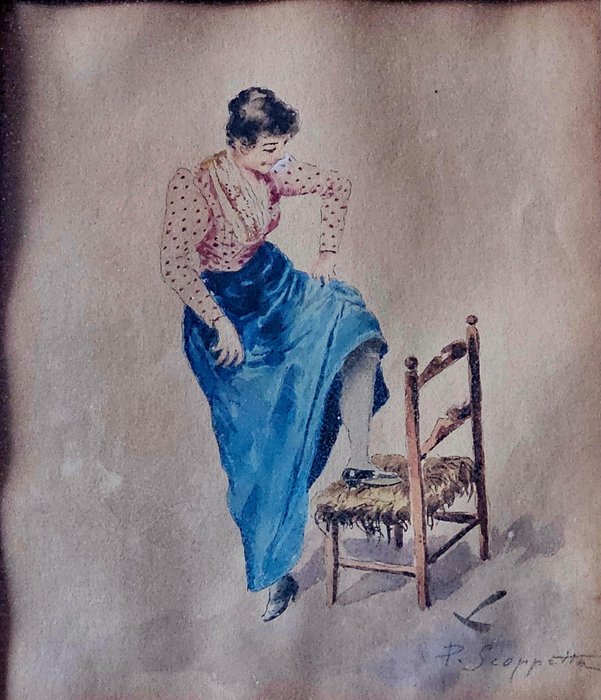 Pietro Scoppetta (1863-1920) - Figura femminile