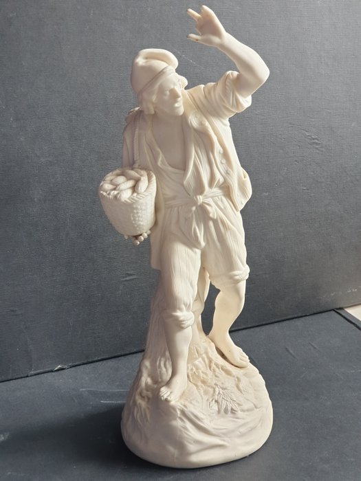 Figurine - Neapolitan Fisherman - Parian biscuit porcelain