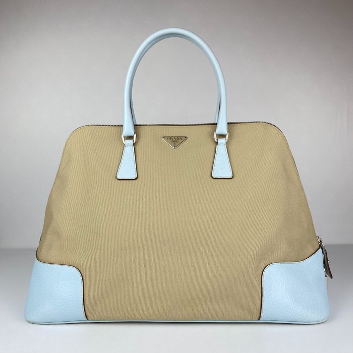 Prada - Vintage Canvas and Leather Bowler Bag - Handbag